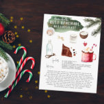 Homemade Hot Chocolate Recipe | Holiday Postcard<br><div class="desc">The front of this stunning postcard doubles as a unique frame worthy kitchen print showcasing a delicious homemade hot chocolate recipe. If you need a different recipe or ingredients please contact me and I would be more than happy to accomodate. Add your own custom message on the back or remove...</div>