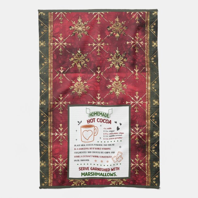 Homemade Hot Cocoa Kitchen Towels (Vertical)