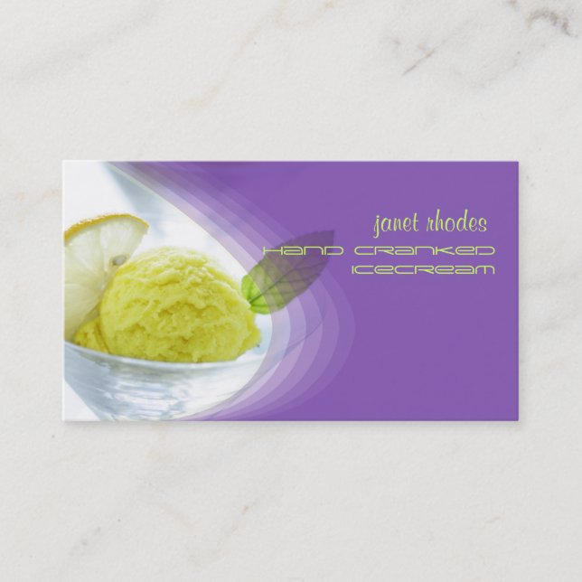 Homemade icecream shop business card (Front)