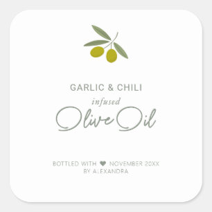 Homemade Infused Olive Oil  Square Sticker