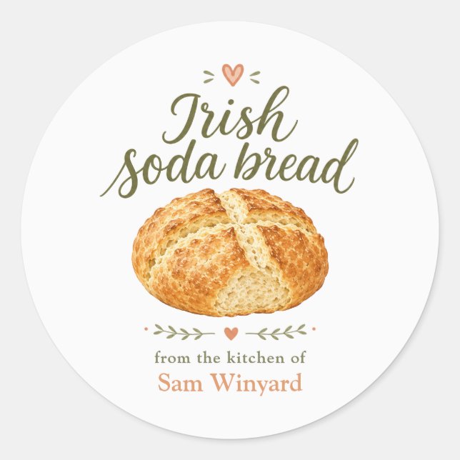 Homemade Irish Soda Bread Kitchen Label (Front)