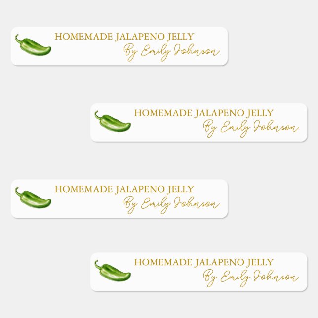Homemade Jalapeno Jelly Thin Label (Group)