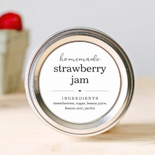 Homemade Jam / Food Canning Jar Label Sticker