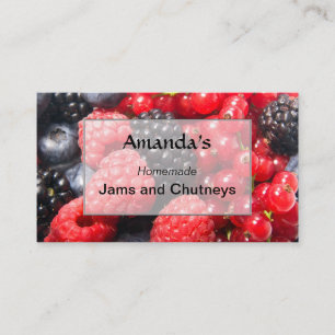 Homemade jams and chutneys professional business card