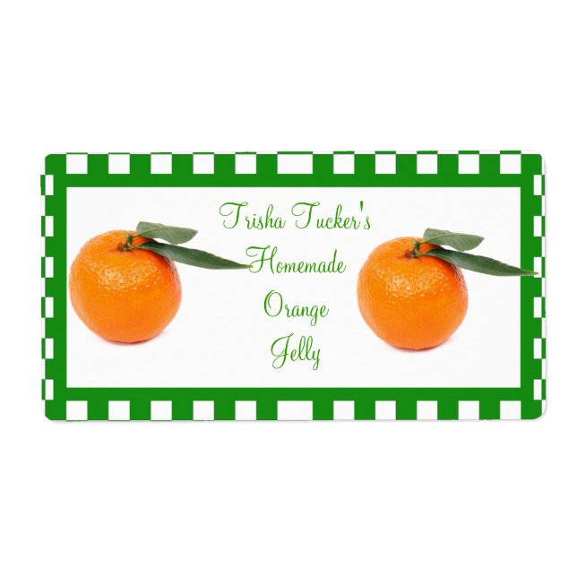 Homemade Jelly/Jam Label (Front)