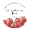 Homemade Jelly Strawberry Jam Jar Lid Label
