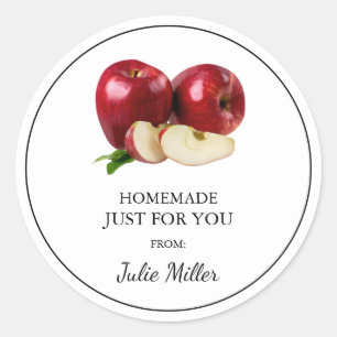 Homemade just for you apple label