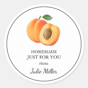 Homemade just for you apricot label