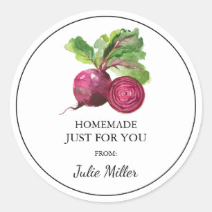 Homemade just for you beet root label