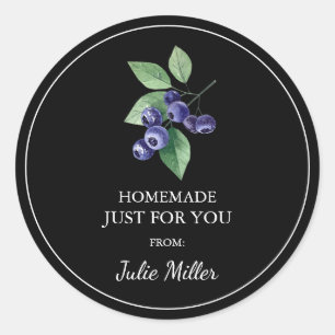 Homemade just for you blueberry label