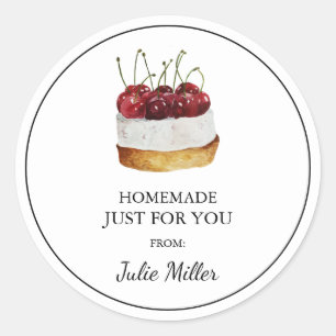 Homemade just for you cake label
