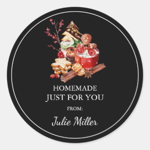 Homemade just for you christmas treats label