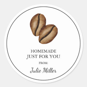 Homemade just for you coffee label