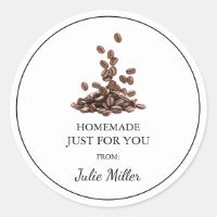 Homemade just for you coffee label