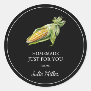 Homemade just for you corn label