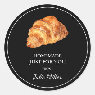 Homemade just for you croissant label
