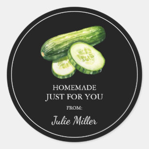 Homemade just for you cucumber label