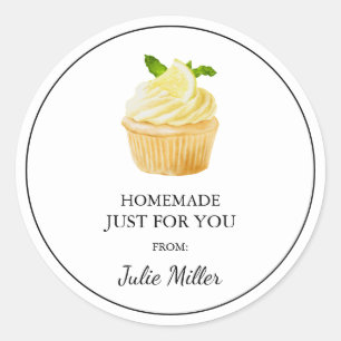 Homemade just for you cupcakes label