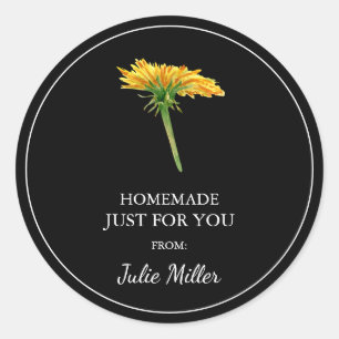 Homemade just for you dandelion label
