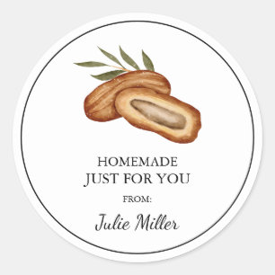 Homemade just for you date fruit label