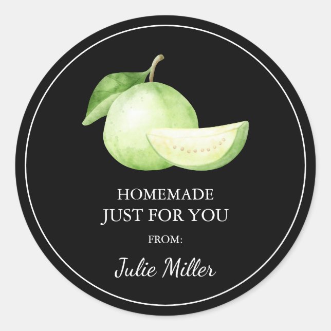 Homemade just for you guava label (Front)