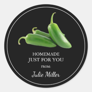 Homemade just for you jalapeno label