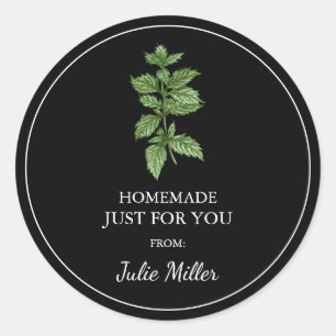 Homemade just for you lemon balm label