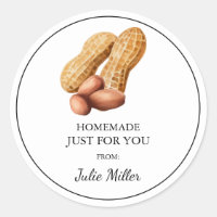 Homemade just for you peanut label