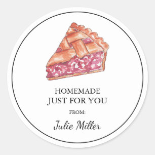 Homemade just for you pie label