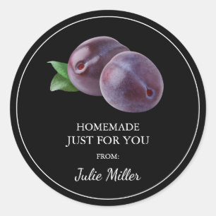 Homemade just for you plum label