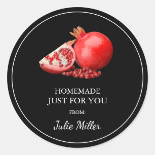 Homemade just for you pomegranate label