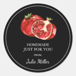 Homemade just for you pomegranate label