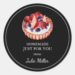 Homemade just for you tart label