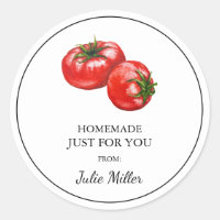 Homemade just for you tomato label