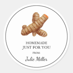 Homemade just for you turmeric label