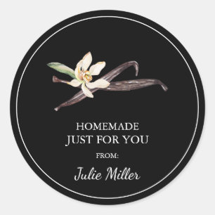 Homemade just for you vanilla label