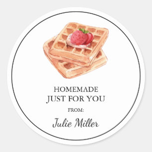 Homemade just for you waffle label