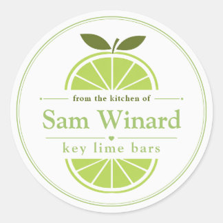 Homemade Key Lime Bars Kitchen Label