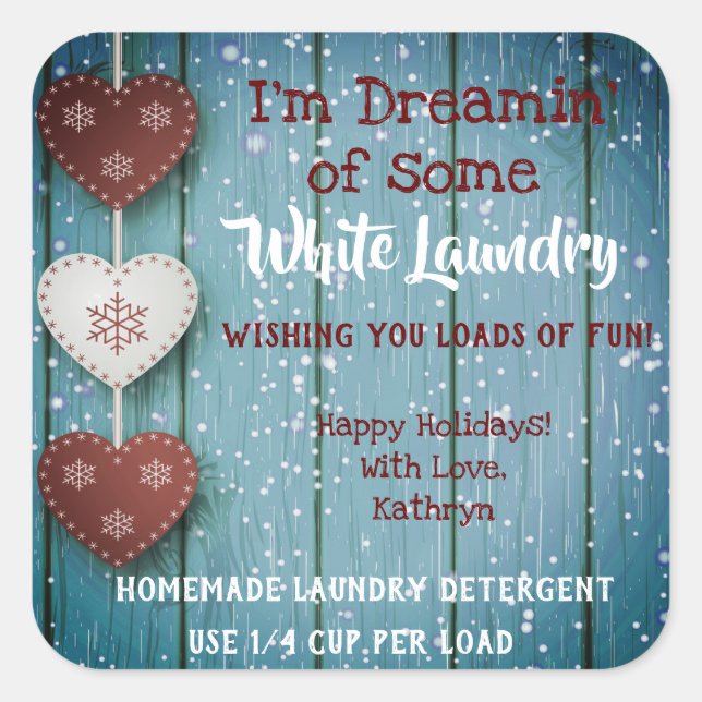 Homemade Laundry Detergent Personalised Label (Front)