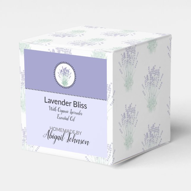 Homemade Lavender Bath Bomb Box (Front Side)