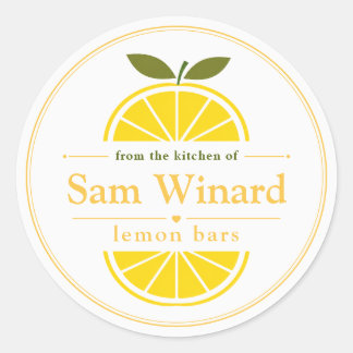 Homemade Lemon Bars Kitchen Label