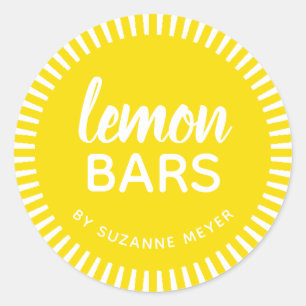 Homemade Lemon Bars Personalised Label