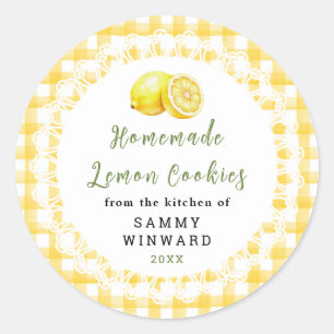 Homemade Lemon Cookie Label