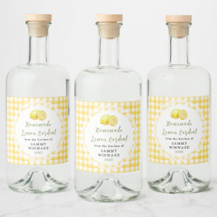 Homemade Lemon Cordial Bottle Label