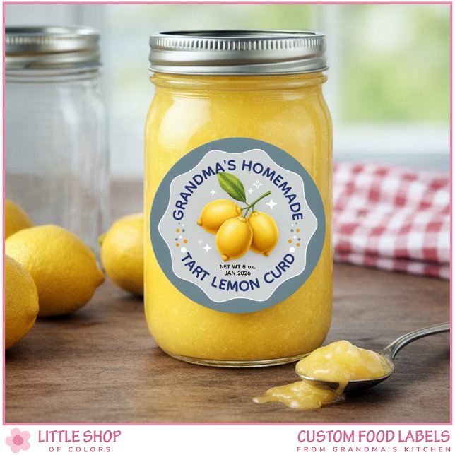 Homemade Lemon Curd Canning Jar Labels (Creator Uploaded)