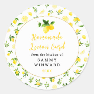 Homemade Lemon Curd Canning Label