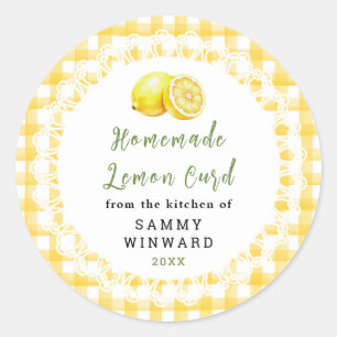 Homemade Lemon Curd Jar Label