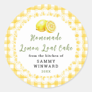 Homemade Lemon Loaf Cake Label