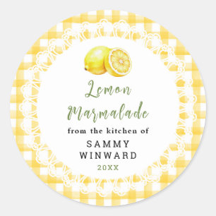 Homemade Lemon Marmalade Jar Label