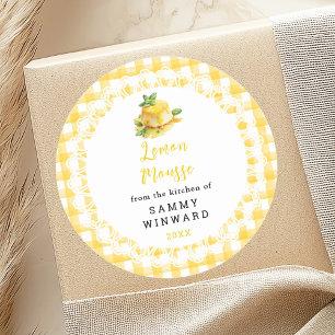 Homemade Lemon Mousse Dessert Food Label